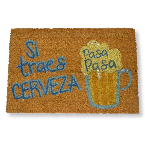 Felpudo coco si traes Cerveza pasa, Felpudos originales Koko Doormats
